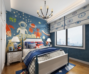 Mediterranean Style Boy's Room And Son's Room-ID:642635828