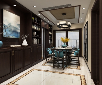 New Chinese Style Dining Room-ID:845124573