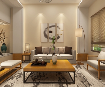 New Chinese Style A Living Room-ID:719046847