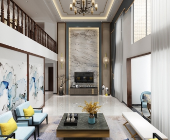 New Chinese Style A Living Room-ID:226558728