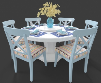 Mediterranean Style Dining Table And Chairs-ID:622164579