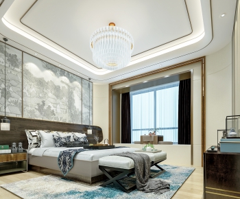 New Chinese Style Bedroom-ID:142334535