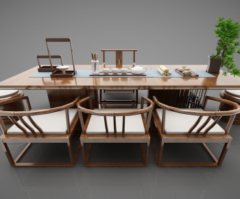 New Chinese Style Tea Tables And Chairs-ID:670257191