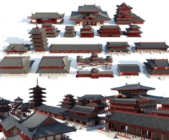 Chinese Style Ancient Architectural Buildings-ID:851491594