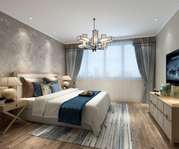 New Chinese Style Bedroom-ID:656265882