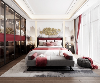 New Chinese Style Bedroom-ID:884103181