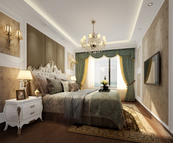 Simple European Style Bedroom-ID:662964569