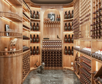 New Chinese Style Wine Cellar/Wine Tasting Room-ID:745892522