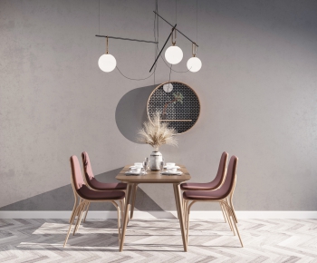 Nordic Style Dining Table And Chairs-ID:264355634