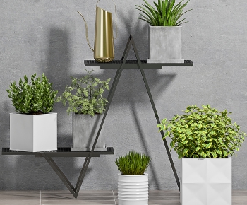 Modern Potted Green Plant-ID:180589992