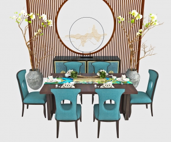 New Chinese Style Dining Table And Chairs-ID:509945892