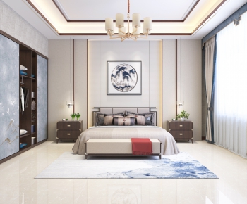 New Chinese Style Bedroom-ID:700539252