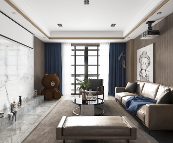 Modern A Living Room-ID:893337439