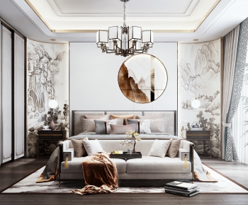 New Chinese Style Bedroom-ID:855322941