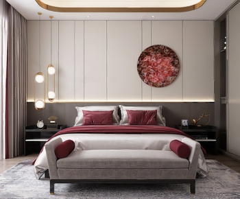 New Chinese Style Bedroom-ID:322131965