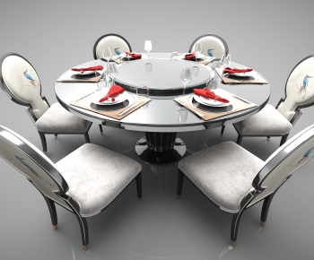 American Style Dining Table And Chairs-ID:779205397