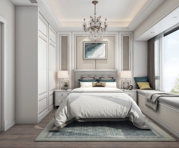 Simple European Style Bedroom-ID:131917421