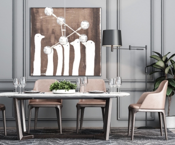 Modern Dining Table And Chairs-ID:356648896