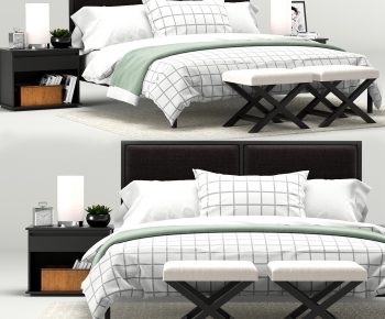 Modern Double Bed-ID:447464379