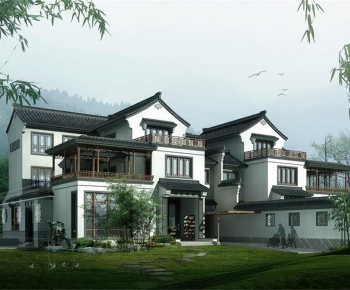 New Chinese Style Villa Appearance-ID:388777134
