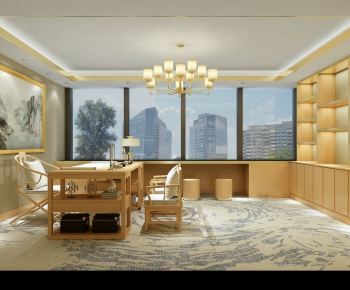 New Chinese Style Manager's Office-ID:287800819