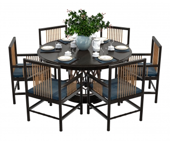 New Chinese Style Dining Table And Chairs-ID:976966418