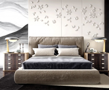 Modern Double Bed-ID:812984867