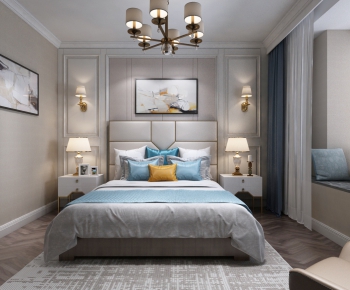 Simple European Style Bedroom-ID:367749238