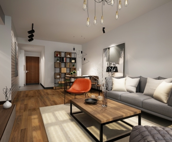 Industrial Style A Living Room-ID:685113772