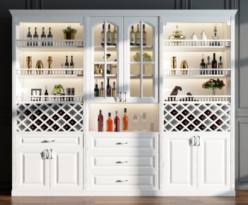 Simple European Style Wine Cabinet-ID:933012923