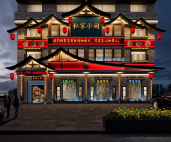 New Chinese Style Facade Element-ID:623833656