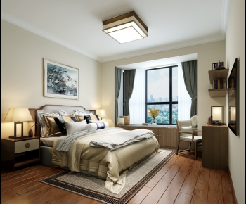 New Chinese Style Bedroom-ID:915124227