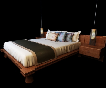 Southeast Asian Style Double Bed-ID:982064384