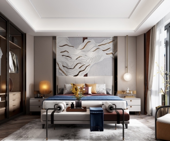 New Chinese Style Bedroom-ID:351634212