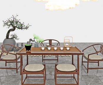 New Chinese Style Tea Tables And Chairs-ID:489671434