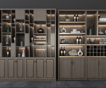 New Chinese Style Wine Cabinet-ID:523495636