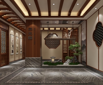 New Chinese Style Hotel Space-ID:596252318