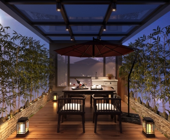 New Chinese Style Balcony-ID:353414681