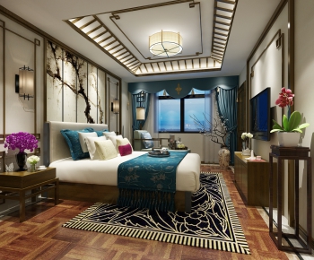 New Chinese Style Bedroom-ID:602281341