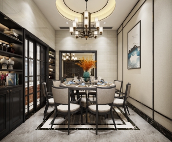 New Chinese Style Dining Room-ID:991752638