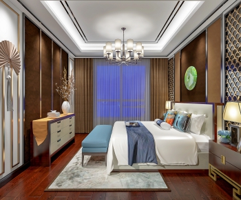 New Chinese Style Bedroom-ID:429623322