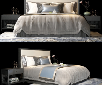 New Chinese Style Double Bed-ID:289231854