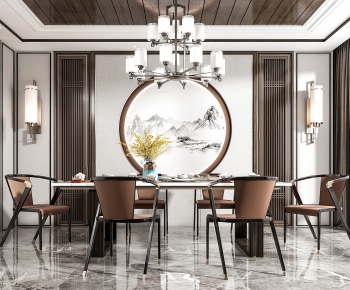 New Chinese Style Dining Table And Chairs-ID:492683925