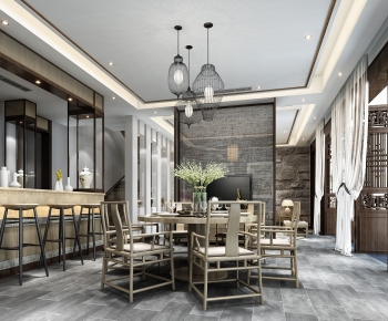 New Chinese Style Dining Room-ID:929481839