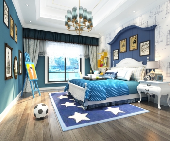 Mediterranean Style Boy's Room And Son's Room-ID:177430283
