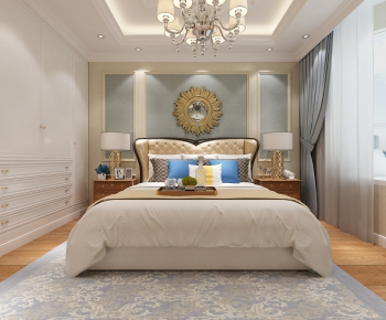 Simple European Style Bedroom-ID:627154357