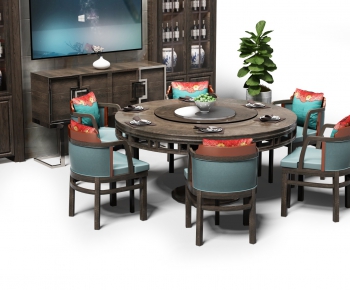 New Chinese Style Dining Table And Chairs-ID:802441517