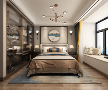 New Chinese Style Bedroom-ID:625815285