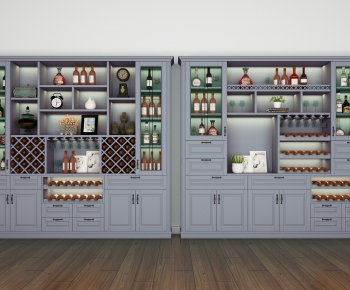Simple European Style Wine Cabinet-ID:468282354