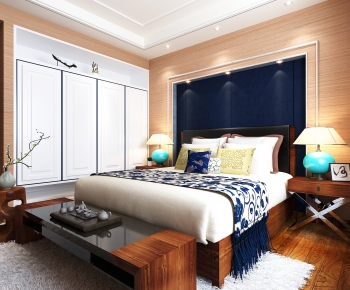New Chinese Style Bedroom-ID:600281269